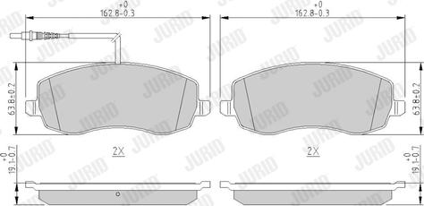 Jurid 573327J - Bremžu uzliku kompl., Disku bremzes www.autospares.lv