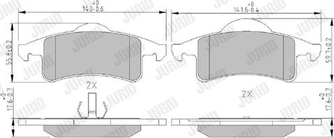 Jurid 573374J - Bremžu uzliku kompl., Disku bremzes www.autospares.lv