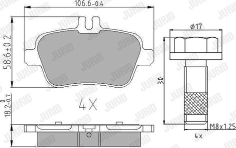 Jurid 573370J - Bremžu uzliku kompl., Disku bremzes www.autospares.lv