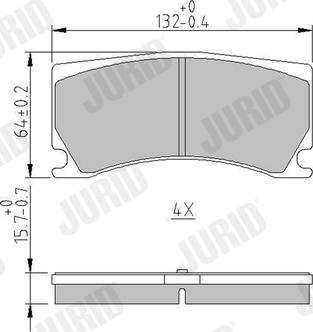 Jurid 573372J - Bremžu uzliku kompl., Disku bremzes www.autospares.lv