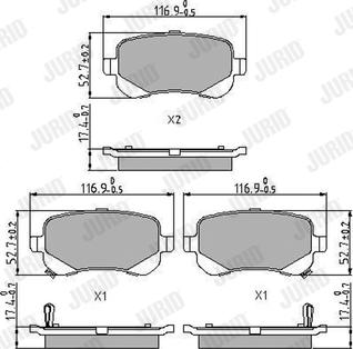 Jurid 573299J - Bremžu uzliku kompl., Disku bremzes www.autospares.lv