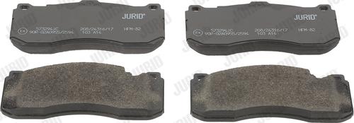 Jurid 573294JC - Bremžu uzliku kompl., Disku bremzes www.autospares.lv