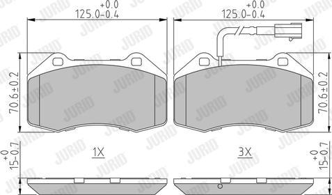 Jurid 573290J - Bremžu uzliku kompl., Disku bremzes www.autospares.lv