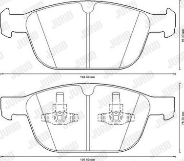 Jurid 573293JC - Bremžu uzliku kompl., Disku bremzes www.autospares.lv