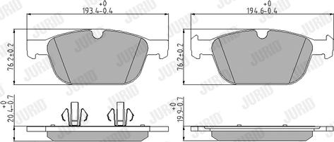 Jurid 573293J - Bremžu uzliku kompl., Disku bremzes www.autospares.lv