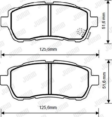 Jurid 573249D - Bremžu uzliku kompl., Disku bremzes autospares.lv