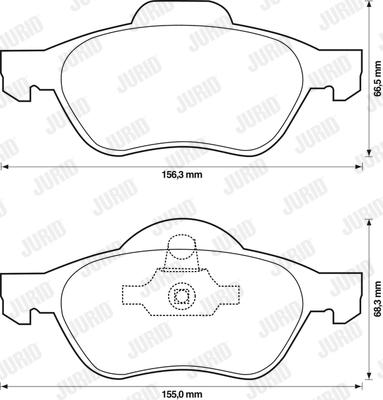 Jurid 573243JC - Bremžu uzliku kompl., Disku bremzes www.autospares.lv