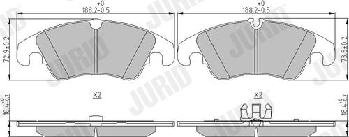 Jurid 573247J - Тормозные колодки, дисковые, комплект www.autospares.lv