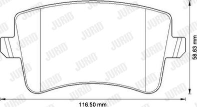 Jurid 573259JC - Bremžu uzliku kompl., Disku bremzes www.autospares.lv