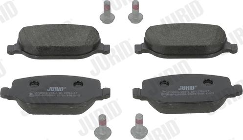 Jurid 573252J - Тормозные колодки, дисковые, комплект www.autospares.lv