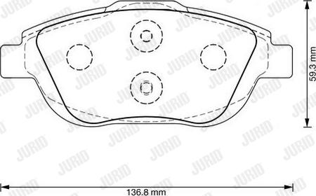 Jurid 573264JC - Тормозные колодки, дисковые, комплект www.autospares.lv