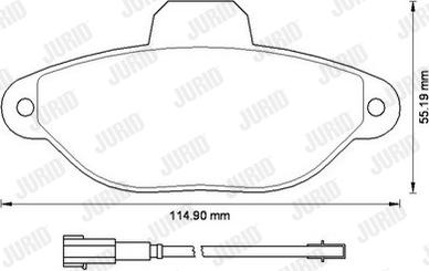 Jurid 573267J - Bremžu uzliku kompl., Disku bremzes www.autospares.lv