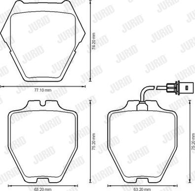 Jurid 573208JC - Bremžu uzliku kompl., Disku bremzes www.autospares.lv