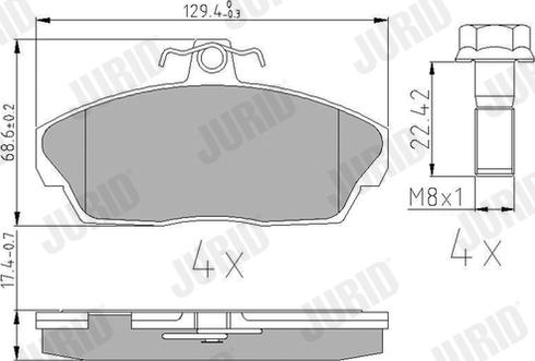 Jurid 573203J - Bremžu uzliku kompl., Disku bremzes www.autospares.lv