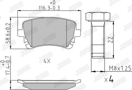 Jurid 573219J - Bremžu uzliku kompl., Disku bremzes www.autospares.lv