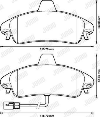 Jurid 573214J - Bremžu uzliku kompl., Disku bremzes www.autospares.lv