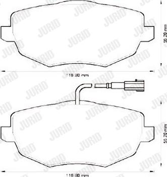 Jurid 573211J - Bremžu uzliku kompl., Disku bremzes www.autospares.lv