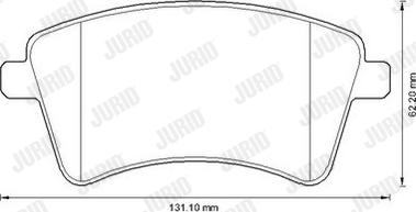 Jurid 573284J - Тормозные колодки, дисковые, комплект www.autospares.lv