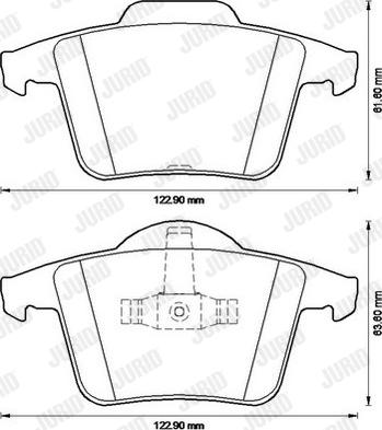 Jurid 573236JC - Bremžu uzliku kompl., Disku bremzes www.autospares.lv