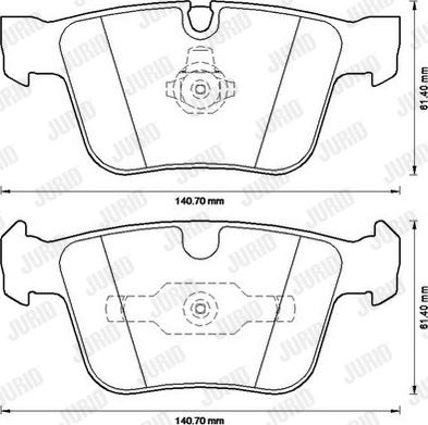 Jurid 573232J-AS - Bremžu uzliku kompl., Disku bremzes www.autospares.lv