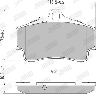 Jurid 573229J - Тормозные колодки, дисковые, комплект www.autospares.lv