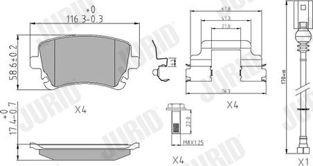 Jurid 573220J - Bremžu uzliku kompl., Disku bremzes www.autospares.lv