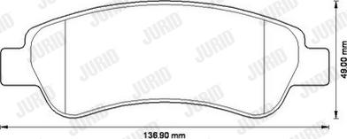 Jurid 573274J - Bremžu uzliku kompl., Disku bremzes www.autospares.lv