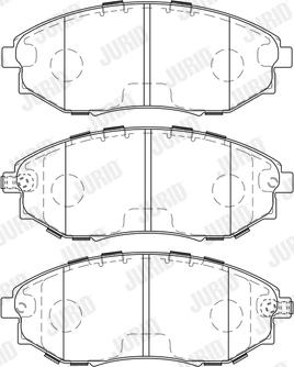 Jurid 573751J - Тормозные колодки, дисковые, комплект www.autospares.lv