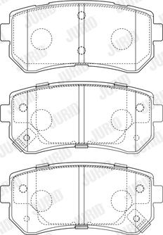 Jurid 573757J - Тормозные колодки, дисковые, комплект www.autospares.lv