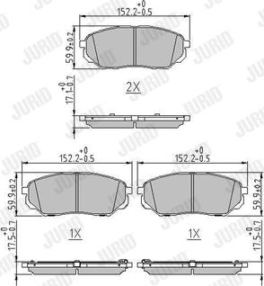 Jurid 573782J - Bremžu uzliku kompl., Disku bremzes www.autospares.lv