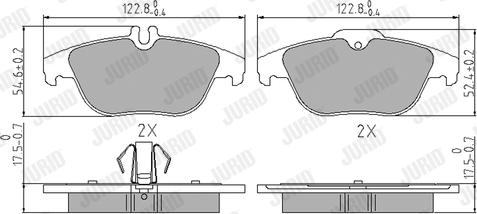 Jurid 573735J - Bremžu uzliku kompl., Disku bremzes www.autospares.lv