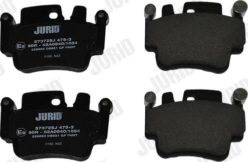 Jurid 573725J - Bremžu uzliku kompl., Disku bremzes www.autospares.lv