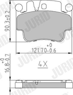 Jurid 573725J - Brake Pad Set, disc brake www.autospares.lv