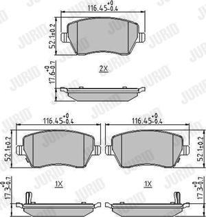 Jurid 573770J - Тормозные колодки, дисковые, комплект www.autospares.lv