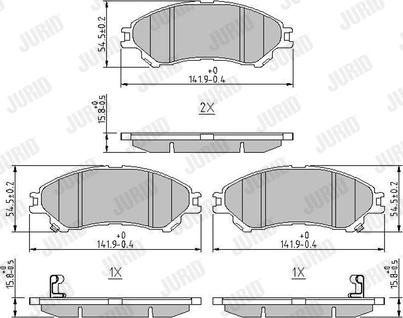 Jurid 573777J - Brake Pad Set, disc brake www.autospares.lv