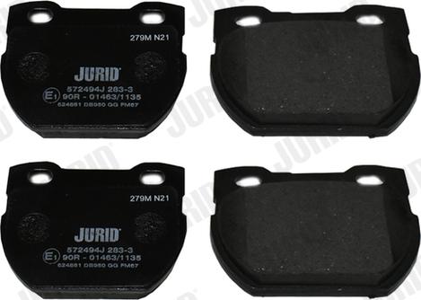 Jurid 572494J - Bremžu uzliku kompl., Disku bremzes www.autospares.lv