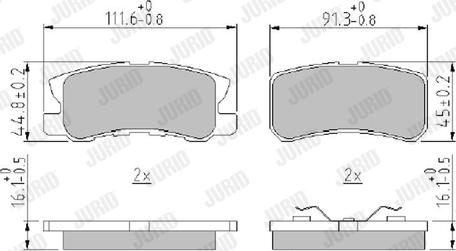 Jurid 572498J - Bremžu uzliku kompl., Disku bremzes www.autospares.lv