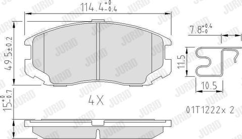 Jurid 572441J - Тормозные колодки, дисковые, комплект www.autospares.lv