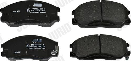 Jurid 572453J - Bremžu uzliku kompl., Disku bremzes www.autospares.lv