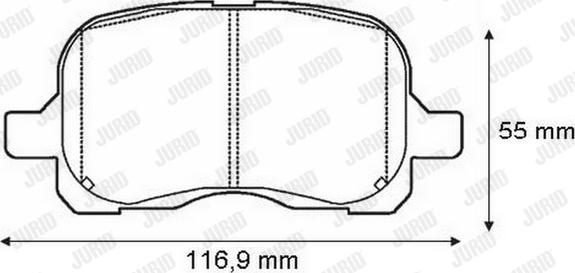 Jurid 572468J - Bremžu uzliku kompl., Disku bremzes autospares.lv