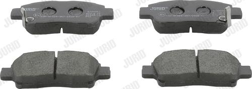 Jurid 572404J - Тормозные колодки, дисковые, комплект www.autospares.lv