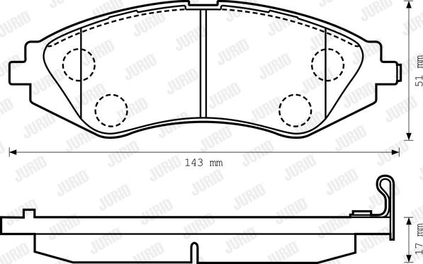 Jurid 572408J - Bremžu uzliku kompl., Disku bremzes www.autospares.lv