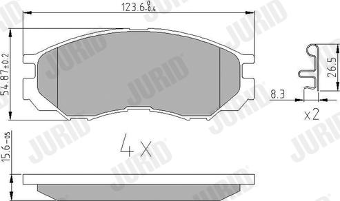 Jurid 572419J - Bremžu uzliku kompl., Disku bremzes www.autospares.lv