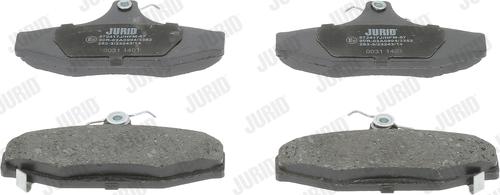 Jurid 572417J - Тормозные колодки, дисковые, комплект www.autospares.lv