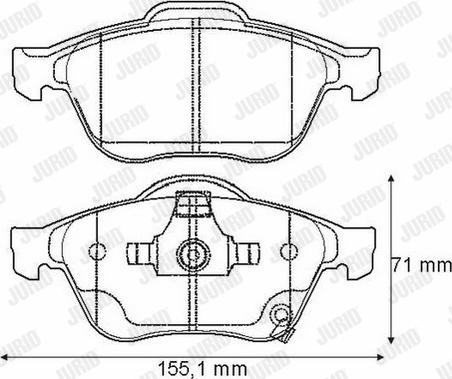 Jurid 572481J - Bremžu uzliku kompl., Disku bremzes www.autospares.lv