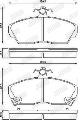 Jurid 572430J - Brake Pad Set, disc brake www.autospares.lv