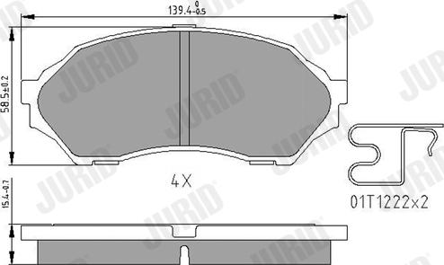 Jurid 572437J - Bremžu uzliku kompl., Disku bremzes www.autospares.lv