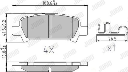 Jurid 572424J - Bremžu uzliku kompl., Disku bremzes autospares.lv