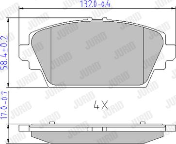 Jurid 572428J - Bremžu uzliku kompl., Disku bremzes www.autospares.lv