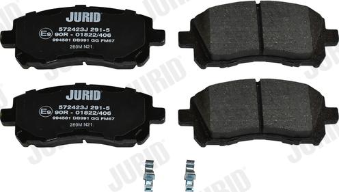 Jurid 572423J - Brake Pad Set, disc brake www.autospares.lv